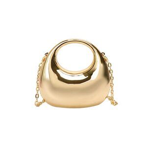 9602 Metallic Clutch Purse Glamourous Crossbody Handbags Top Handle Mini